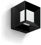 Philips myGarden LED Au&szlig;enwandleuchte Parterre Schwarz in W&uuml;rfelform