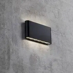 Flache LED-Au&szlig;enwandleuchte schwarz Superschlankes Design