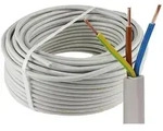Emskabel Stromleitung "NYM-J", 50m, isoliert 3G2,5, grau, Au&szlig;en-&Oslash; 8,2mm, Ring