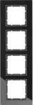 Berker 10146616 Rahmen 4fach B.7 Glas schwarz