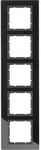 Berker 10156616 Rahmen 5fach B.7 Glas schwarz