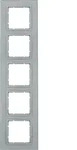 Berker 10156414 Rahmen 5fach B.7 Glas alu