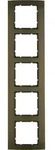 Berker 10153001 Rahmen 5fach B.3 Alu, braun/anthrazit