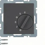 Berker 20266086 Temperaturregler mit Wechsler und Zentralst&uuml;ck Q.x anthrazit, sa