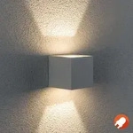 Au&szlig;en Wandleuchte Cybo LED eckig 8x8cm Wei&szlig; up&down Licht Paulmann 18001