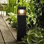 Philips 40cm hohe LED Wegelleuchte Parterre Schwarz mit leistungsstarken 800 Lumen &