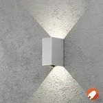 Konstsmide 7940-310 Cremona Wandleuchte grau lackiertes Aluminium, klares Acrylglas,