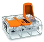 Wago 221-613 Verbindungsklemme mit Hebel transparent 3 Leiter 0.50-6mm2