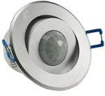ChiliTec Decken-Einbau-Bewegungsmelder 360&deg; Alu PIR Sensor, 6m, schwenkbar, silber