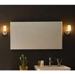 Zylindrische Glas Wand- und Spiegeleuchte Eleon f&uuml;r Bad & Flur in Chrom/Satin