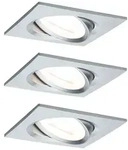 Paulmann 93492 Einbauleuchte Set Nova Coin 3-stepdim eck schw LED 3x6.5W 2700K Alu