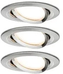 Paulmann 93447 Einbauleuchte Set Nova Coin rund schwenkbar LED 3x6.5W 2700K Eisen