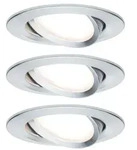 Paulmann 93451 Einbauleuchte Set Nova Coin rund schwenkbar LED 3x6.5W 2700K Alu