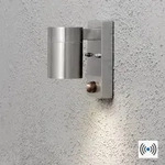Konstsmide 7541-000 Modena Wandleuchte Edelstahl 304, klares Glas, Reflektor