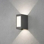 Konstsmide 7992-370 Cremona Wandleuchte anthrazit lackiertes Aluminium, klars Glas,