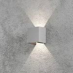 Konstsmide 7959-310 Cremona Wandleuchte grau lackiertes Aluminium, klares Acrylglas,