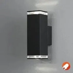 Konstsmide 407-750 Antares Wandleuchte schwarz lackiertes Aluminium, klares Acrylglas