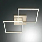 Doppel Rechteck Bard LED Deckenleuchte Gold edelmatt Fabas Luce