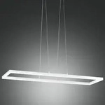 Puristische wei&szlig;e Bard LED-Pendelleuchte rechteckiges Design dimmbar Fabas Luce