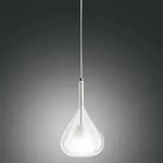 Tropfenf&ouml;rmige Glas Pendelleuchte "LILA" in Tansparent Fabas Luce