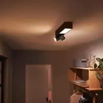 Philips Hue Centris 2er-Spot Deckenleuchte mit Cross Design in Schwarz - RGBW