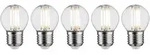 Paulmann 5093 Bundle 5xLED Fil Tropfen E27 2700K warmwei&szlig; 5W wie 40W dimmbar