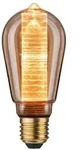 Kolben LED Gl&uuml;hlampe mit Ringmuster Inner Glow E27 gold 1800K Paulmann 28599
