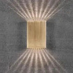 Au&szlig;ergew&ouml;hnliche LED-Au&szlig;enwandleuchte aus Messing mit up / down viele