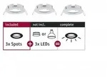 Paulmann 92480 EBL Choose 3er Spot starr max 3x10W 230V 51mm Wei&szlig; matt Alu