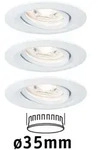 Paulmann 94293 EBL Nova mini Coin rund schwenkbar LED 3x4W 310lm Wei&szlig; matt/Alu