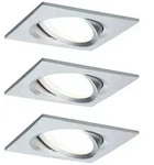 Paulmann 93680 Einbauleuchte Set Nova Plus Coin dim eckig schwenk LED 3x6.8W 633lm
