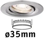 Paulmann 94294 EBL Nova mini Coin rund schwenkbar LED 1x4W 310lm Eisen geb&uuml;rstet/Alu