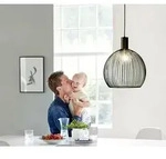 Danish Design DFTP Aver Metalldraht Pendelleuchte Schwarz &oslash;50cm