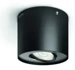 Philips myLiving Runder puristischer LED Deckenstrahler 1flg. in mattem schwarz mit