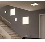 Ultraflaches Rahmenloses LED Panel dimmbar 295x 295mm in Wei&szlig; matt 230V Metall