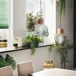 Neordic Elia Pendelleuchte Rauchglas/Kork/Schwarz Paulmann 79739