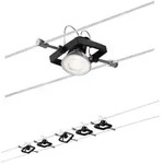 Paulmann 94290 Seilsystem Set Mac II - 5m Komplettset in Schwarz matt mit 5 Spots
