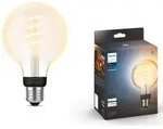 Philips Hue White E27 White Filament LED Globe Lampe G93 7W - Vintage-Stil mit