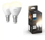 2er Pack Philips Hue White E14 LED Lampen in Tropfenform 5,7 Watt dimmbares