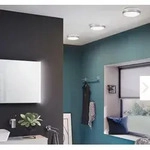 Chromfarbene runde LED-Bad-Deckenlampe 30cm HomeSpa Aviar mit WhiteSwitch-Funktion