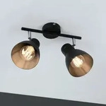 Zweiflammiger Paulmann Deckenstrahler Davy max f&uuml;r 2 E27 LEDs Schwarz Metall 66760