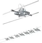 Paulmann 94152 Seilsystem Set MacII - 5m Komplettset in Chrom mit 7 Spots ohne LM