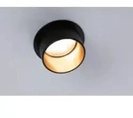 Runder schwarz goldener LED Deckeneinbaustrahler Gil Coin 3StepDim matt aus Aluminium