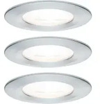 Paulmann 93444 Einbauleuchte Set Nova rund starr LED IP44 3x6.5W 2700K GU10 Alu