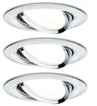 Paulmann 93434 Einbauleuchte Set Nova rund schwenkbar LED 3x6.5W 2700K GU10 Chrom