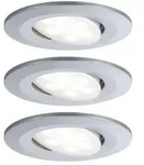 Paulmann 99933 Einbauleuchte Set Calla BBC/IP65 dim rund schwenk LED 3x560lm 4000K