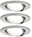 3-Set schwenkbare LED Einbauleuchten Nova warmwei&szlig;es Licht aus Eisen Paulmann 93429
