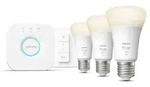 Philips Hue White Starter Set mit 3 x E27 9,5W wie 75W, Bridge, Dimmschalter -