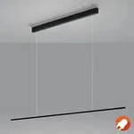 Helestra LOOPY Filigrane LED Balken Pendelleuchte in schwarz-matt satiniert...