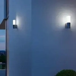 STEINEL L 605 LED Au&szlig;enwandleuchte in Anthrazit mit Glaszylinder